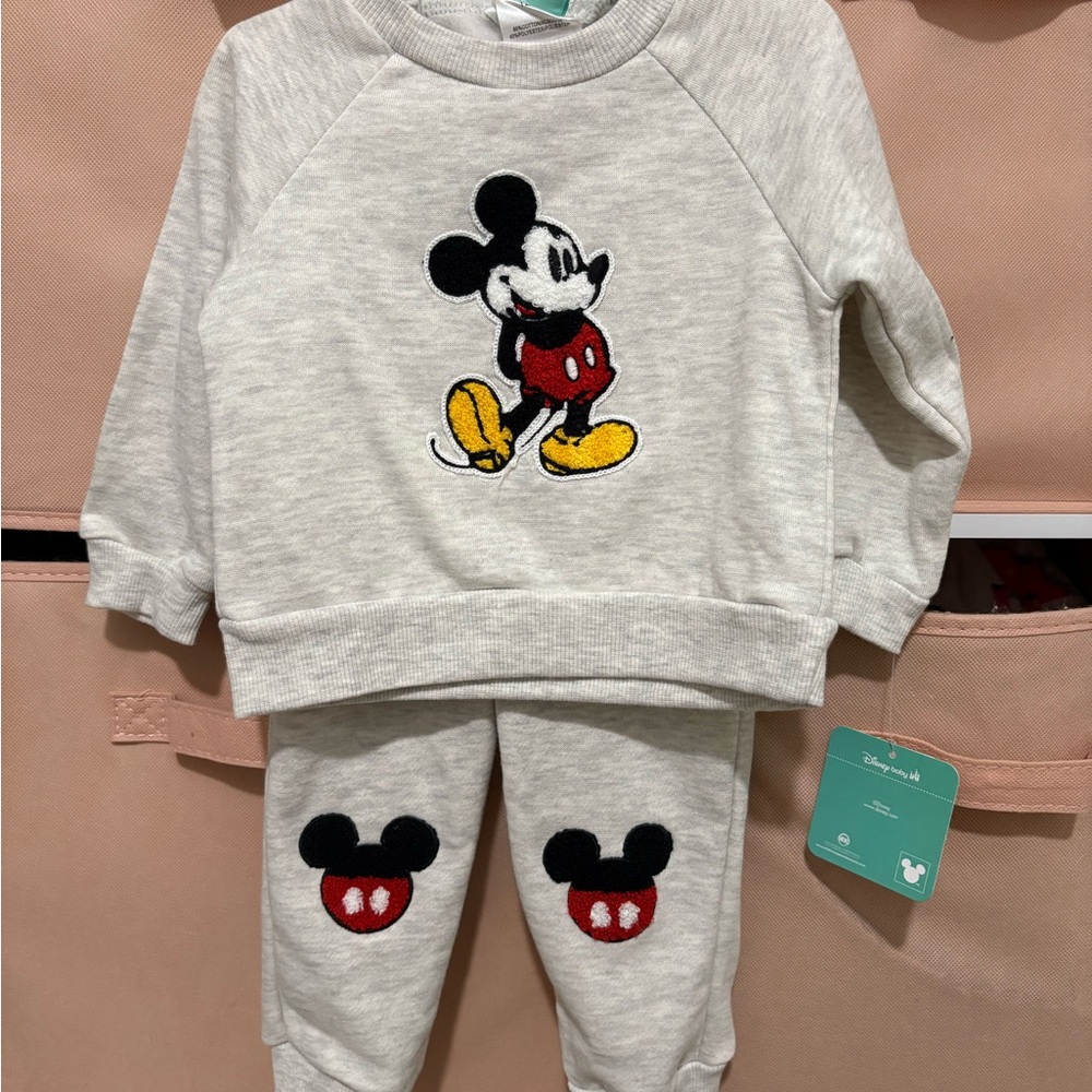 Disney Mickey Mouse Gray and Red Outfit